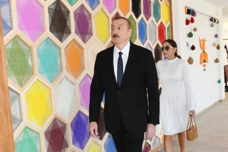 Prezident və birinci xanım məcburi köçkünlər üçün yeni yaşayış kompleksi açdılar - FOTO