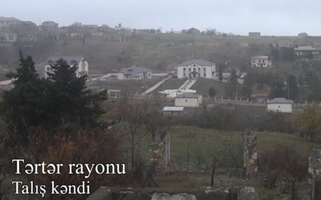 Tərtərin işğaldan azad olunan Talış kəndinin görüntüləri - VİDEO