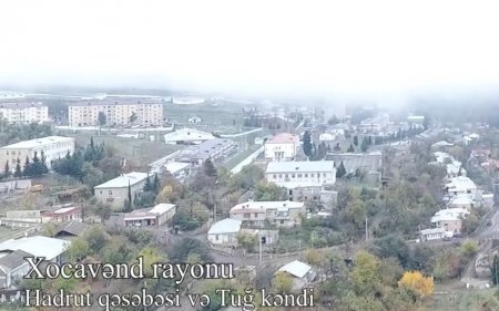 İşğaldan azad olunan Hadrut qəsəbəsi və Tuğ kəndinin görüntüsü - VIDEO