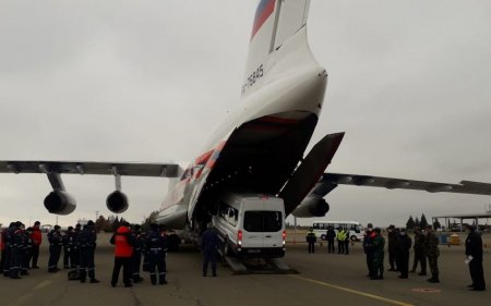 Xankəndiyə göndəriləcək humanitar yardım Gəncə hava limanına çatdırılıb - VIDEO