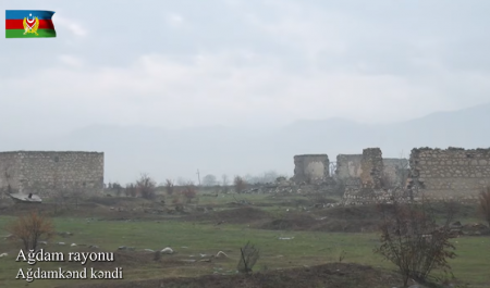 Ağdamın Ağdamkənd kəndinin görüntüləri - VIDEO