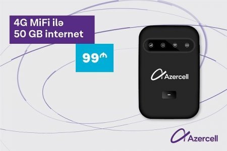 “Azercell”dən 4G “MiFi” ilə daha sürətli internet bağlantısı!