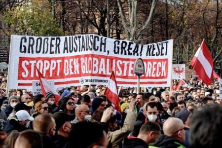 Avstriyada antikovid etirazlar keçirilir – VİDEO