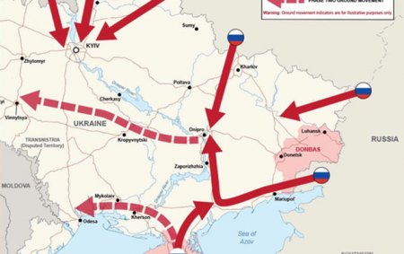Britaniya Rusiyanın Ukraynanı işğal xəritəsini dərc etdi - Foto