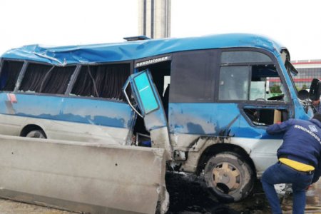 Sumqayıtda ağır avtobus qəzası: Yaralılar var