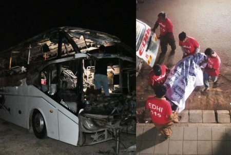 Pakistanda faciə: Daşqından sağ çıxanlar avtobusda yanaraq öldülər - FOTO