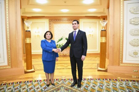 Sahibə Qafarova Türkmənistan Prezidenti ilə görüşüb - FOTO